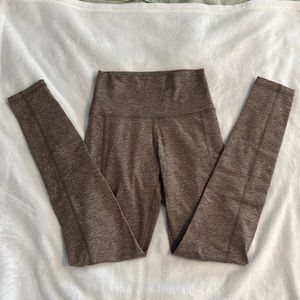 Aerie Leggings w/ pockets - Nude/Heathered Brown